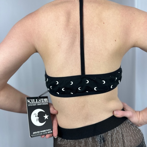 Killstar Bra aurora bralette Crescent Moon Witch Witchy Goth cotton crop top edm - Picture 3 of 4